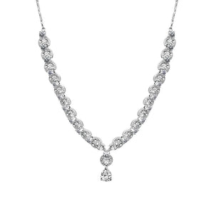 Newbridge Silverware Vintage Clear Stone Necklace-Goviers