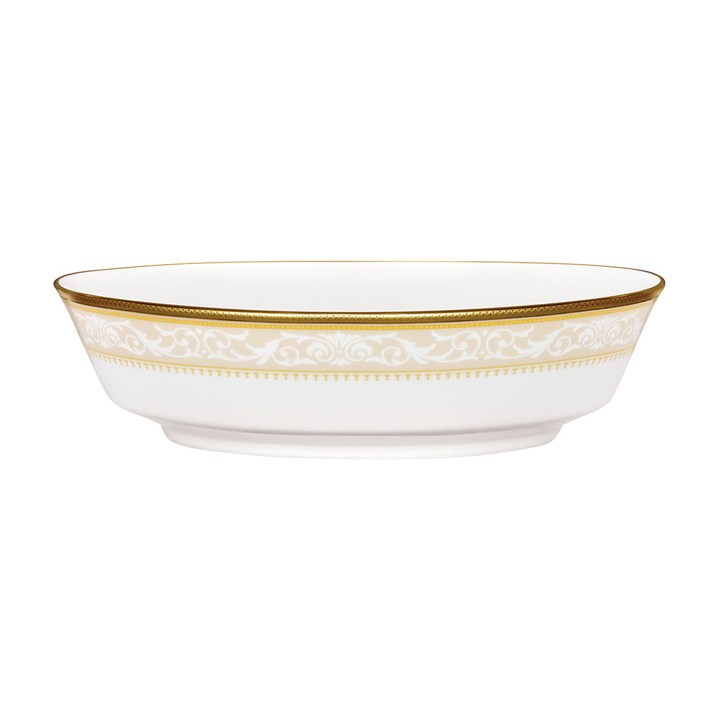 Noritake Glendonald Gold Oval Vegetable dish-homeware-Goviers