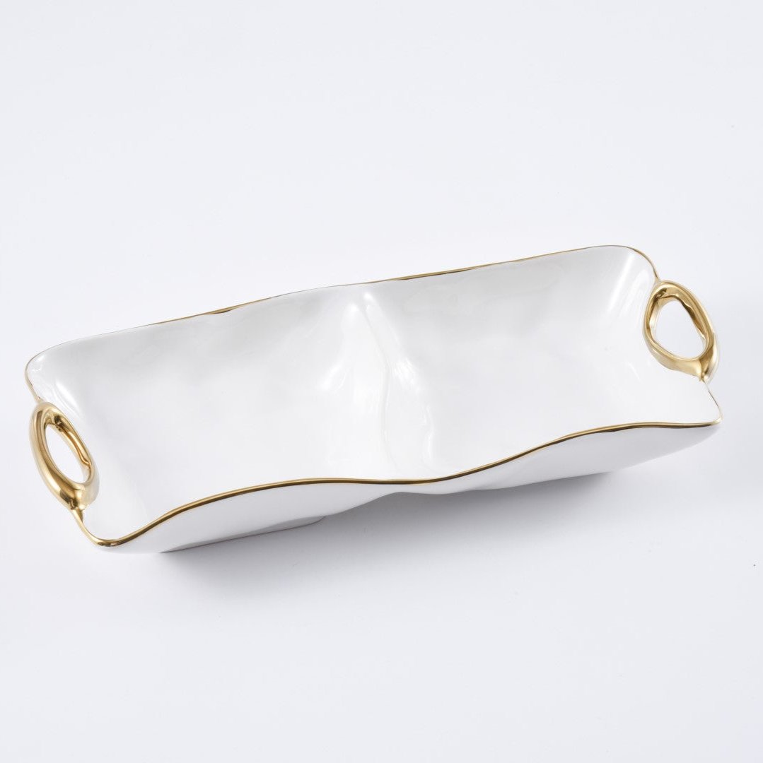 Pampa Bay Golden Handles 2 Section Bowl-Goviers