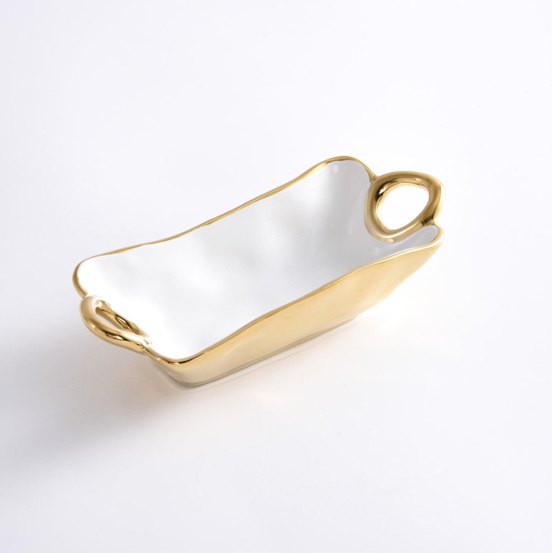 Pampa Bay Golden Handles Mini Rectangular Bowl-Goviers