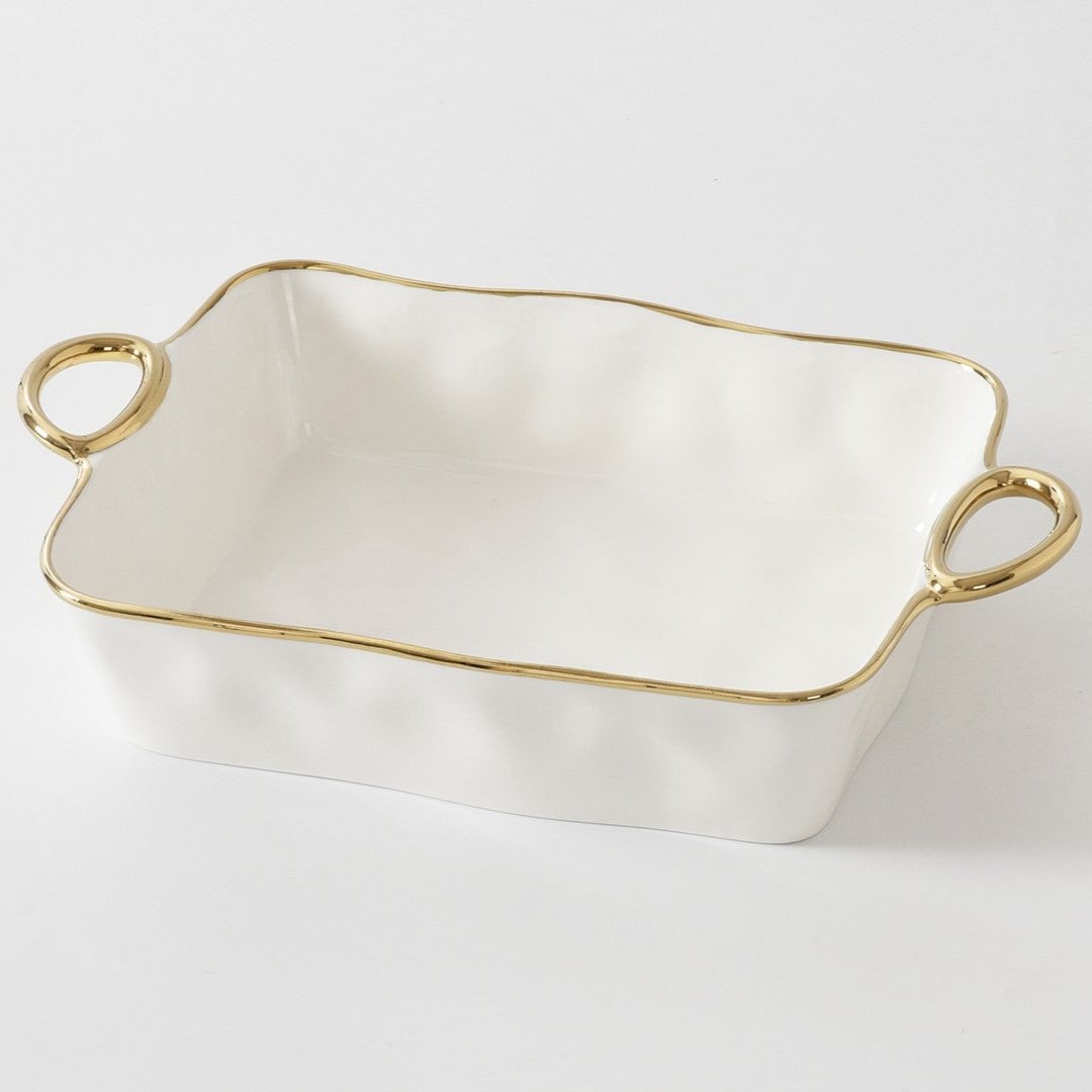 Pampa Bay Golden Handles Rectangular Baking dish-Goviers
