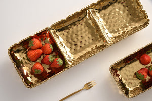 Pampa Bay Golden Millenium 3 Section Serving Piece-Goviers