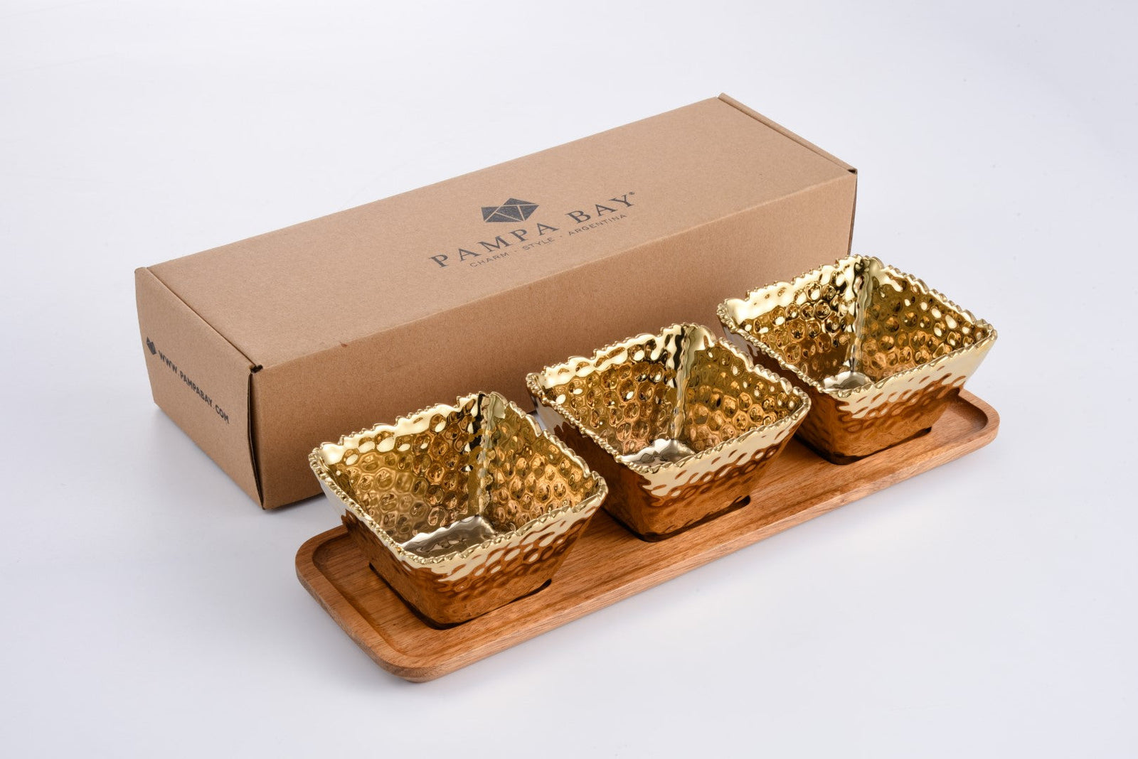 Pampa Bay Golden Millenium Entertaining Set - 4 pc-Goviers