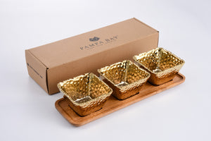 Pampa Bay Golden Millenium Entertaining Set - 4 pc-Goviers