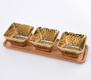 Pampa Bay Golden Millenium Entertaining Set - 4 pc-Goviers