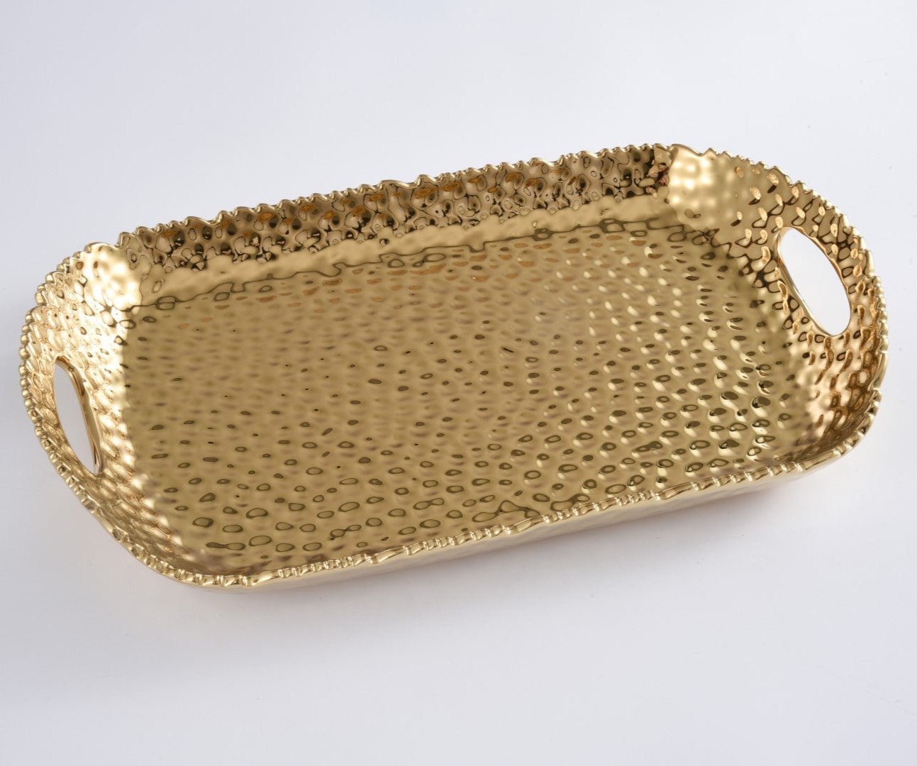 Pampa Bay Golden Millenium Rectangular tray With Handles-Goviers