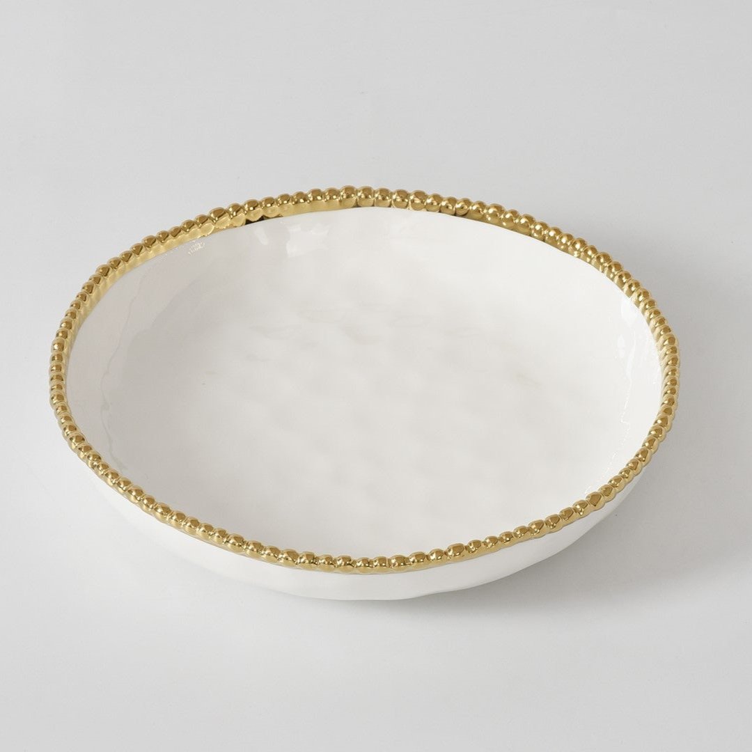 Pampa Bay Golden Salerno Medium Shallow Bowl-Goviers