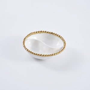 Pampa Bay Golden Salerno Mini 2 Section Platter-Goviers