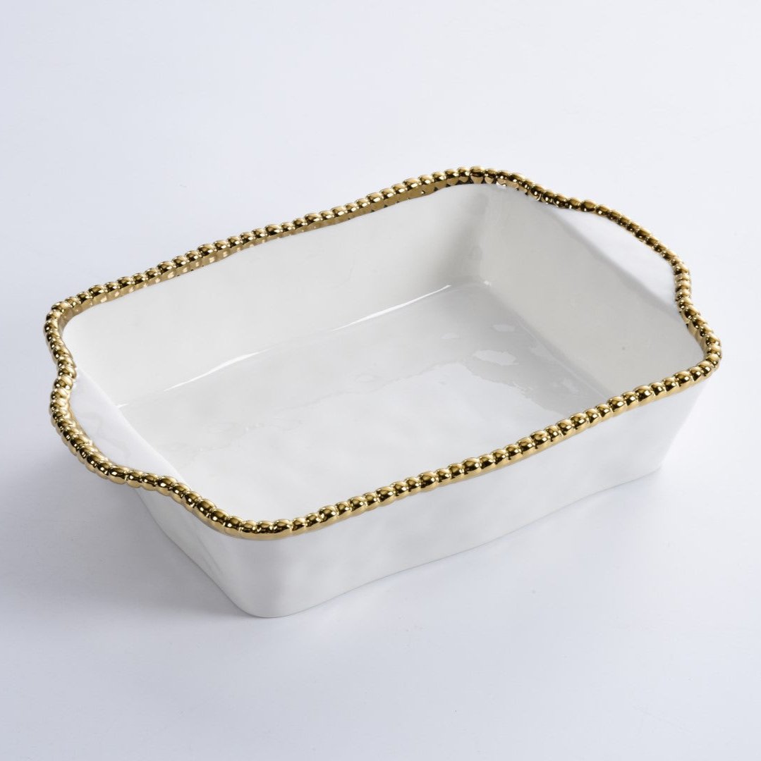 Pampa Bay Golden Salerno Rectangular Baking Dish-Goviers