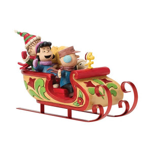 Peanuts by Jim Shore Snoopy and Friends in Sleigh Figurine-Goviers
