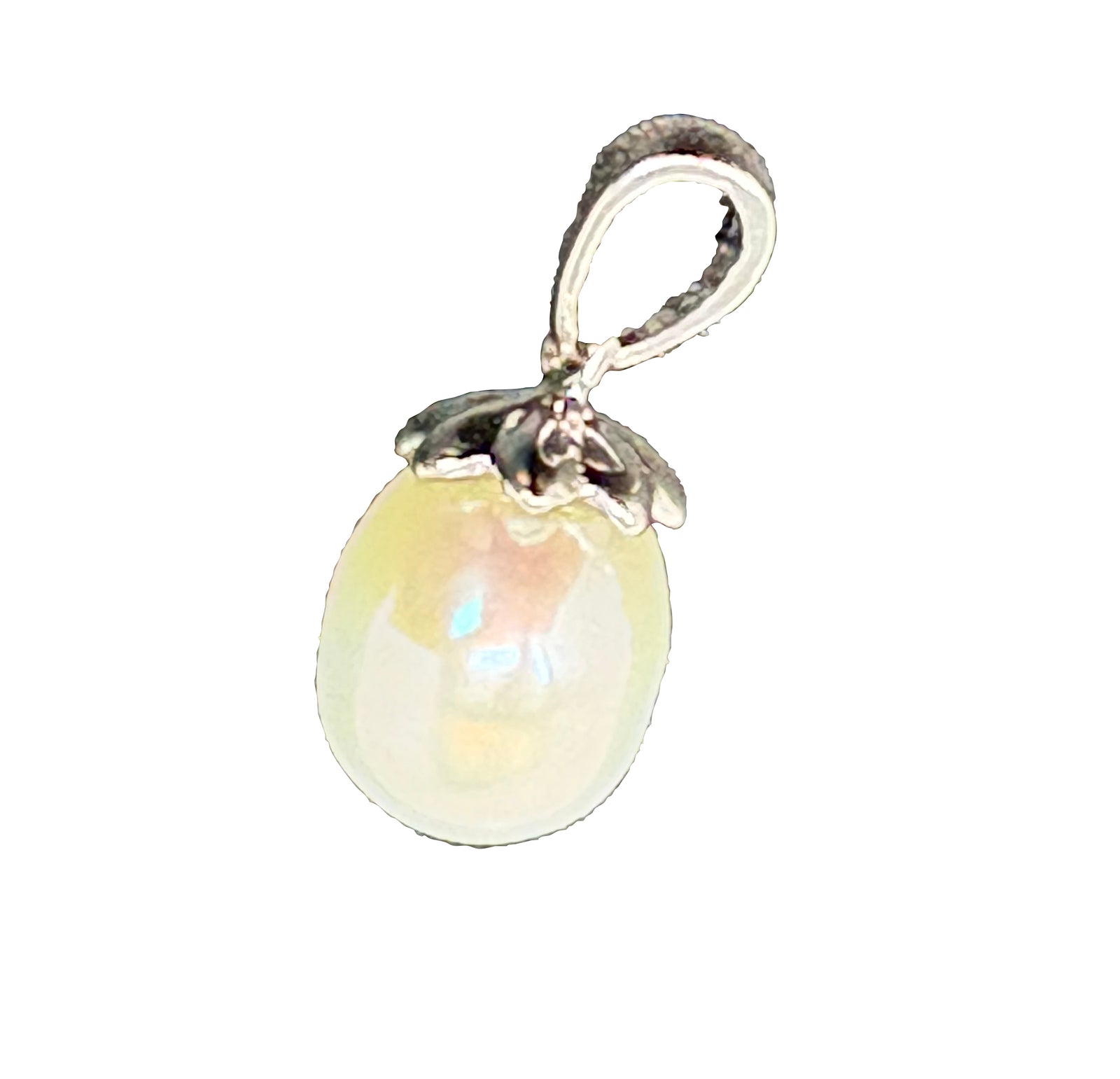 Pearl and Silver Pendant - Round-Goviers