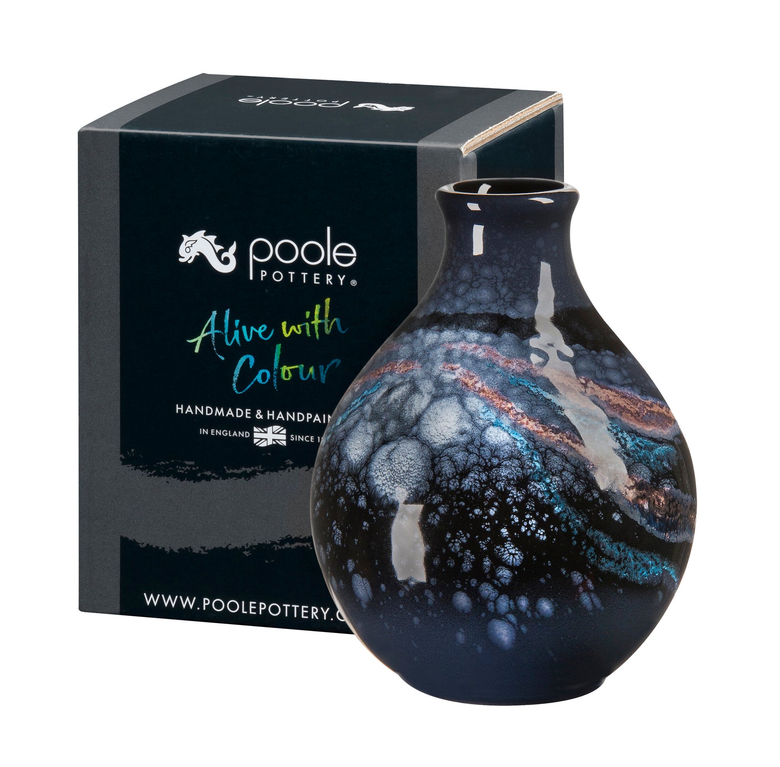 Poole Pottery Celestial Bud Vase-Goviers