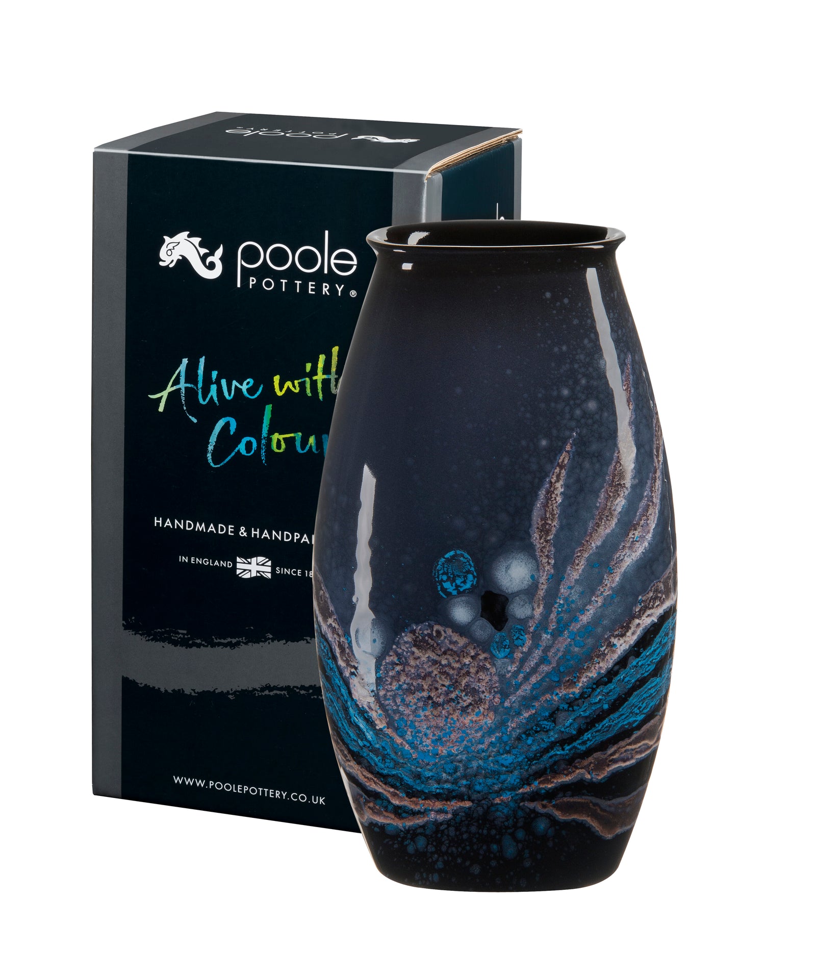 Poole Pottery Celestial Manhattan Vase 26cm-Goviers