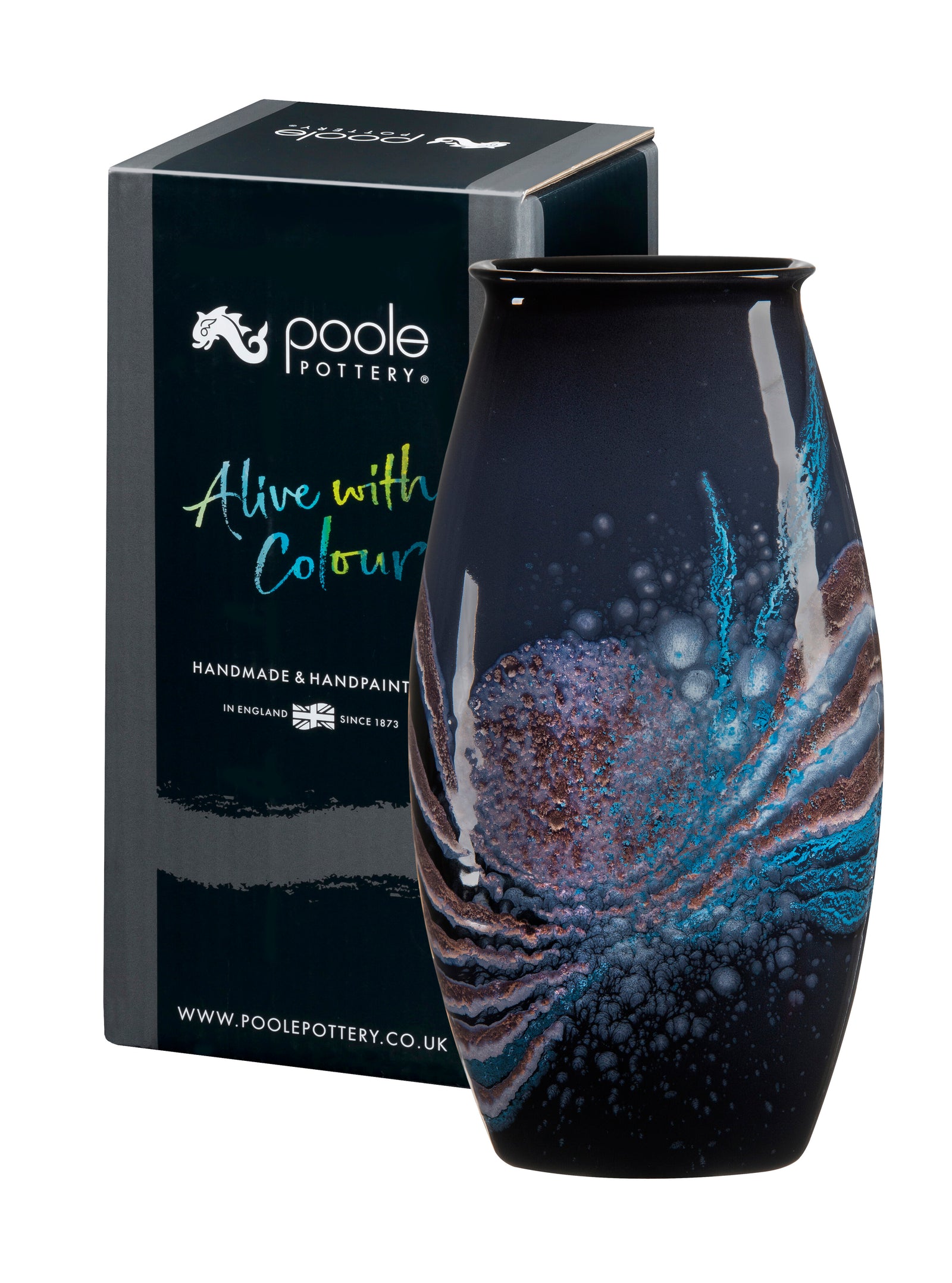 Poole Pottery Celestial Manhattan Vase 36 cm-Goviers