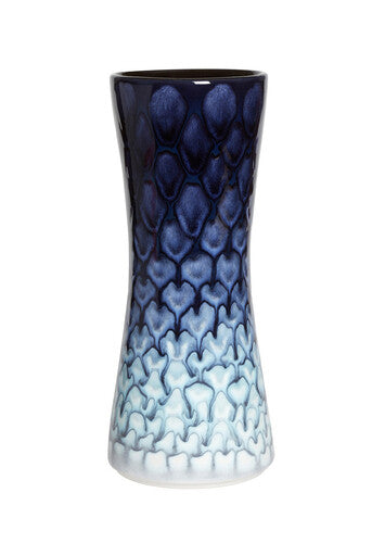 Poole Pottery Ocean Hourglass Vase 34cm-Goviers