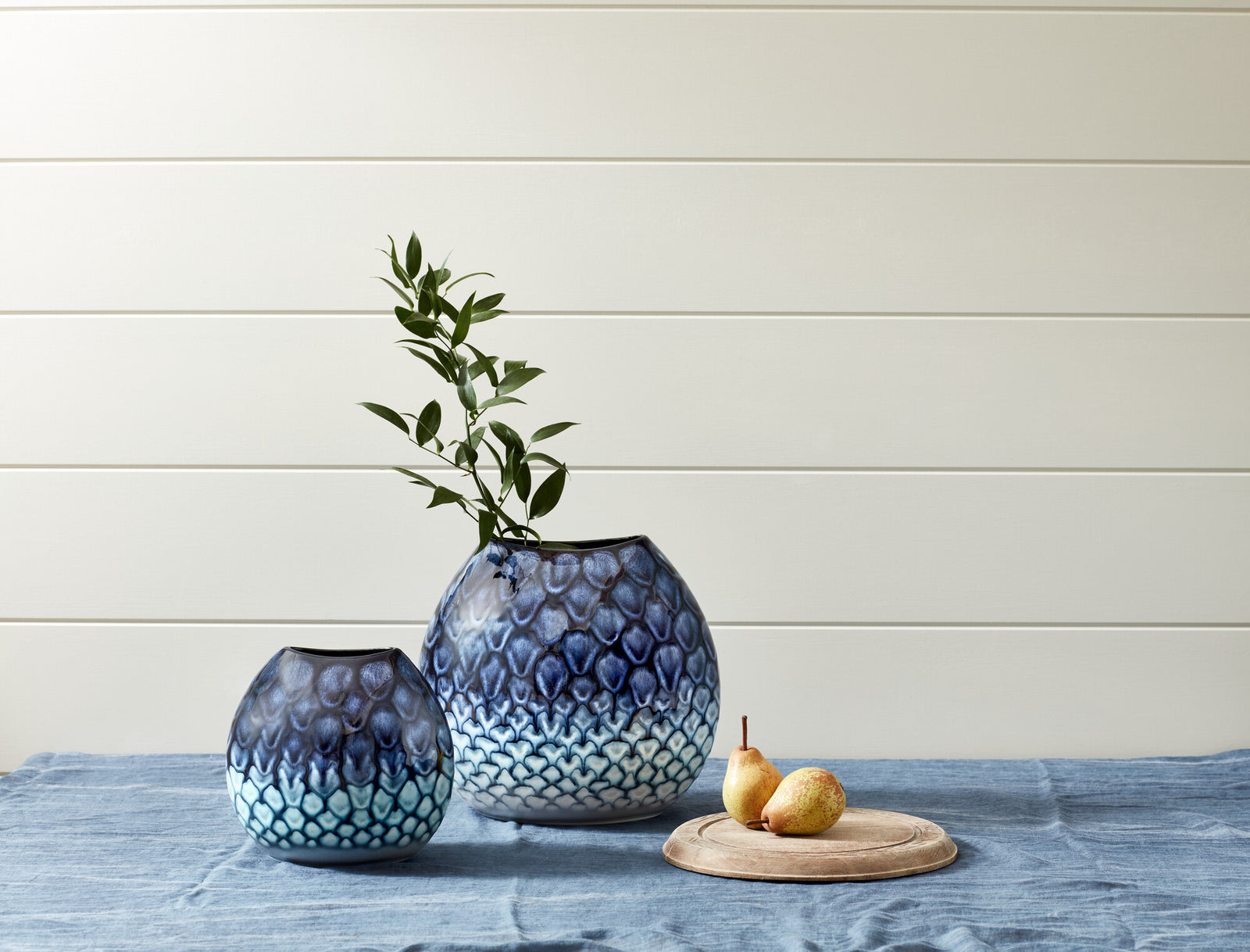 Poole Pottery Ocean Purse Vase 20cm-Goviers