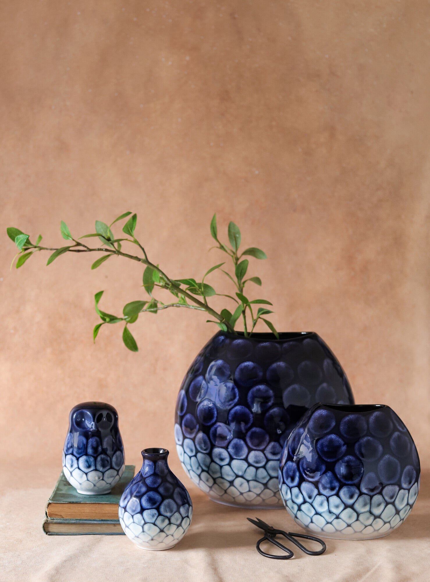 Poole Pottery Ocean Purse Vase 26cm-Goviers