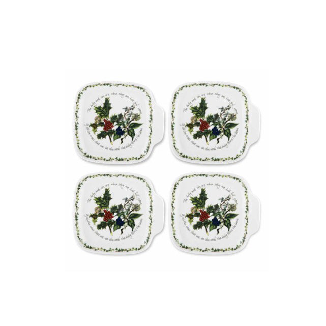 Portmeirion Holly and Ivy Canape Dishes Set of 4-Goviers