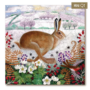 Victory Wooden Puzzles Winter Hare MINI QT Jigsaw