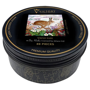 Victory Wooden Puzzles Winter Hare MINI QT Jigsaw