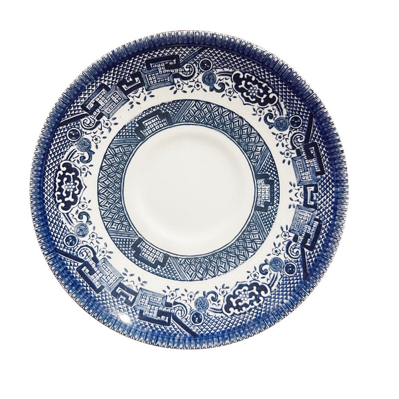 Queens Blue Willow Saucer-Goviers