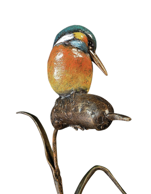 Richard Cooper Hand Painted Kingfisher with Granite Base NEW-Goviers