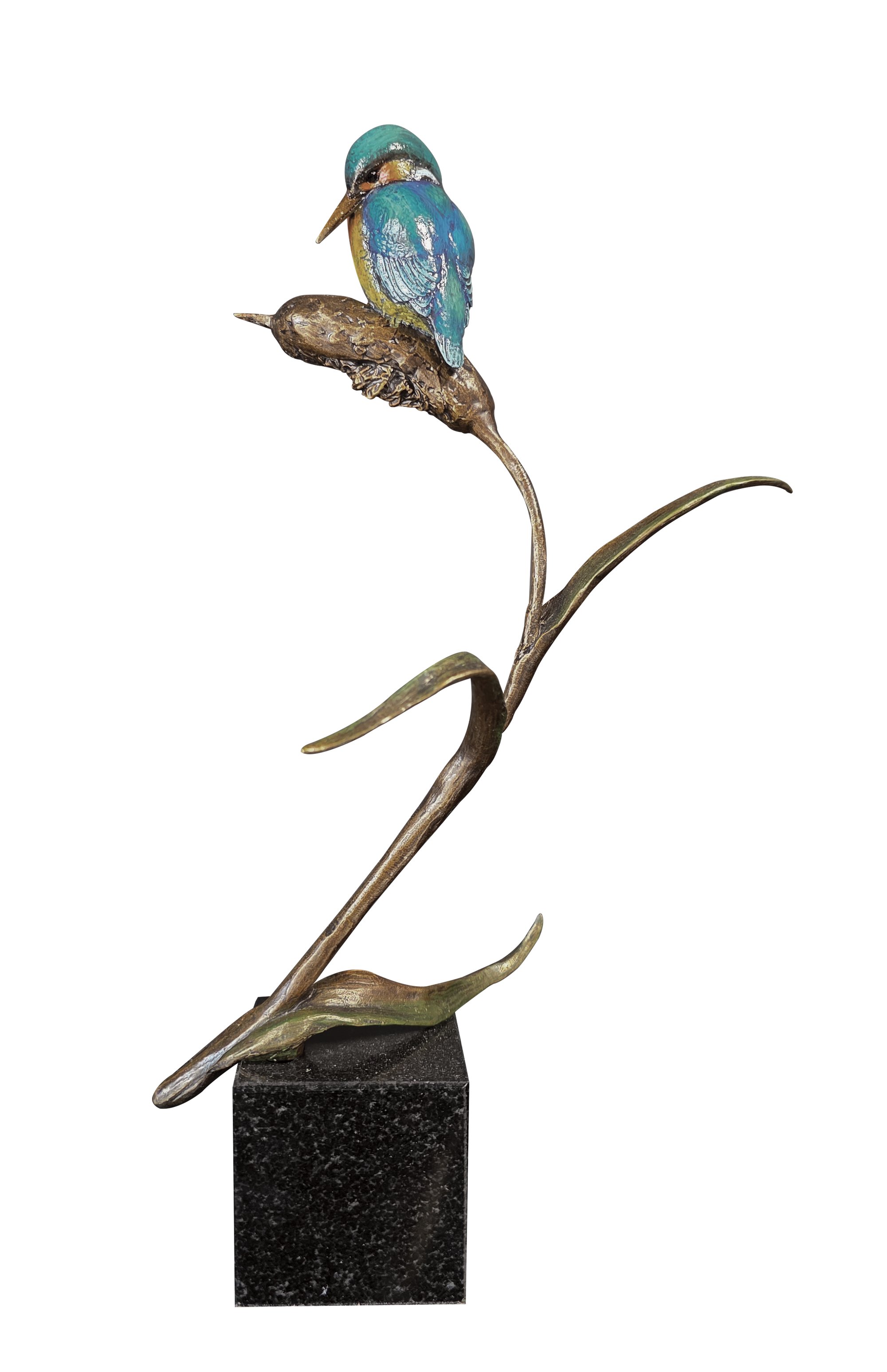 Richard Cooper Hand Painted Kingfisher with Granite Base NEW-Goviers