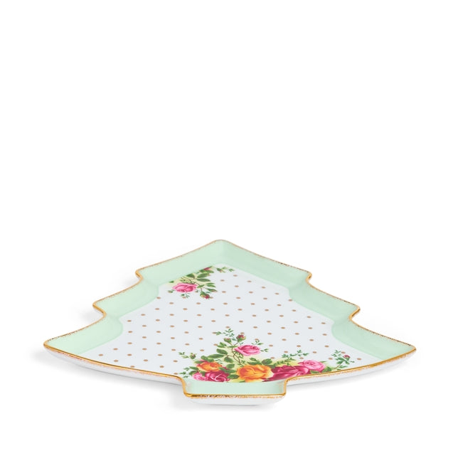 Royal Albert Old Country Roses Christmas Tree Serving Dish 27cm-Goviers