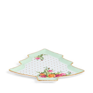 Royal Albert Old Country Roses Christmas Tree Serving Dish 27cm-Goviers