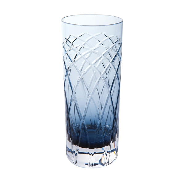 Royal Brierley Harris Ink Blue Highball Glass-Goviers