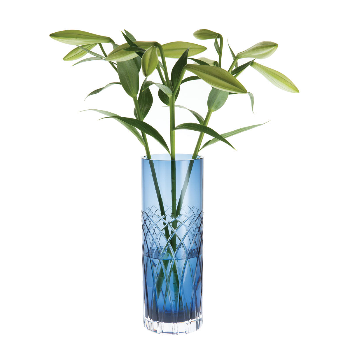 Royal Brierley Harris Ink Blue Large Vase-Goviers