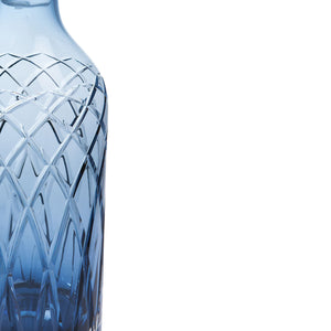 Royal Brierley Harris Ink Blue Tall Spirit Decanter-Goviers