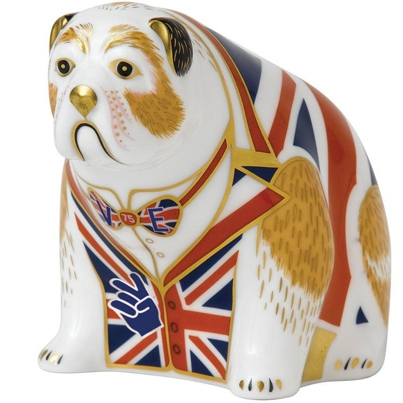 Royal Crown Derby 75th Anniversary of VE Day Bulldog New IN STOCK-V E Day Collectable-Goviers