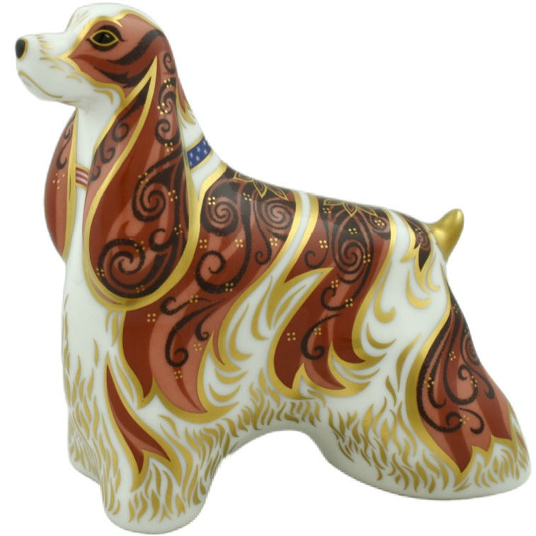 Royal Crown Derby American Spaniel-Paperweights-Goviers
