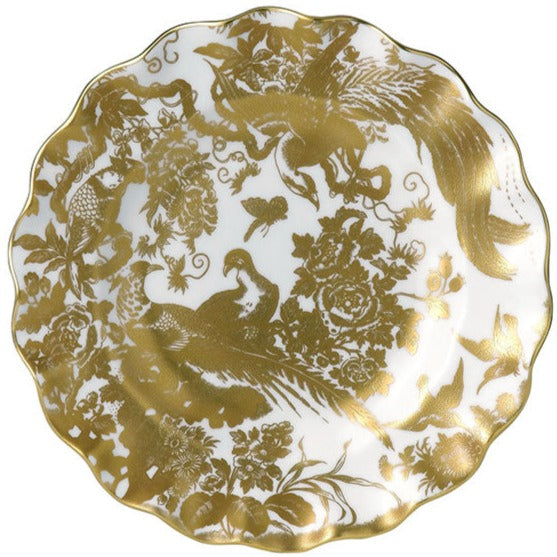 Royal Crown Derby Aves Gold Fluted Dessert Plate 22cm New-Goviers