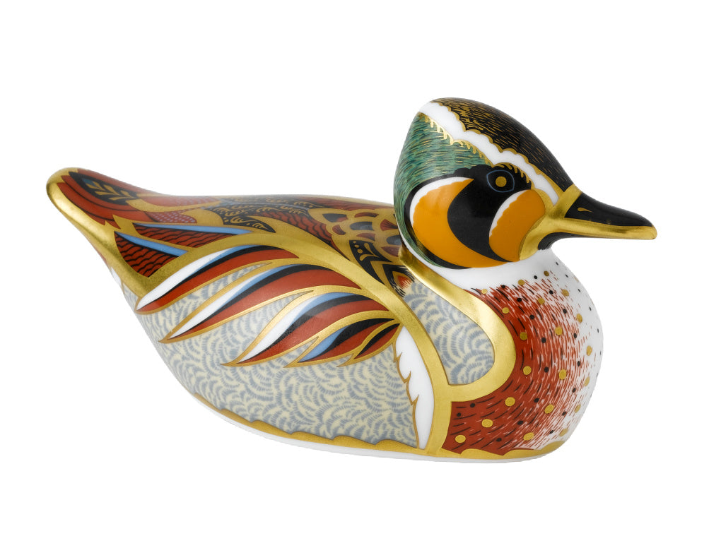 Royal Crown Derby Baikal Teal-Paperweights-Goviers