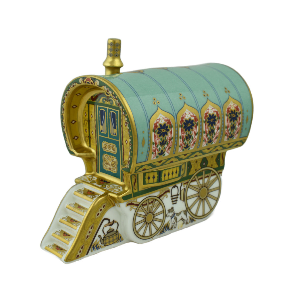Royal Crown Derby Barrel Top Caravan-Paperweights-Goviers