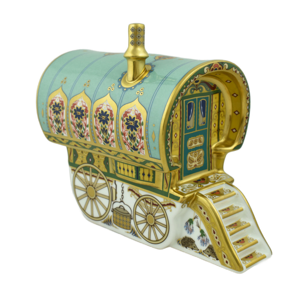 Royal Crown Derby Barrel Top Caravan-Paperweights-Goviers