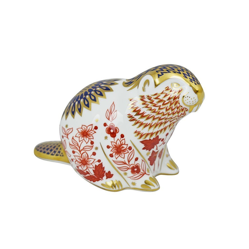 Royal Crown Derby Beaver-Paperweights-Goviers