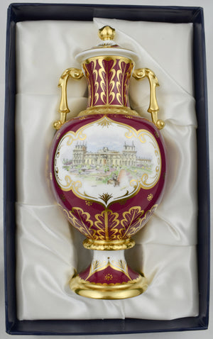 Royal Crown Derby Blenheim Palace Vase-Vases-Goviers