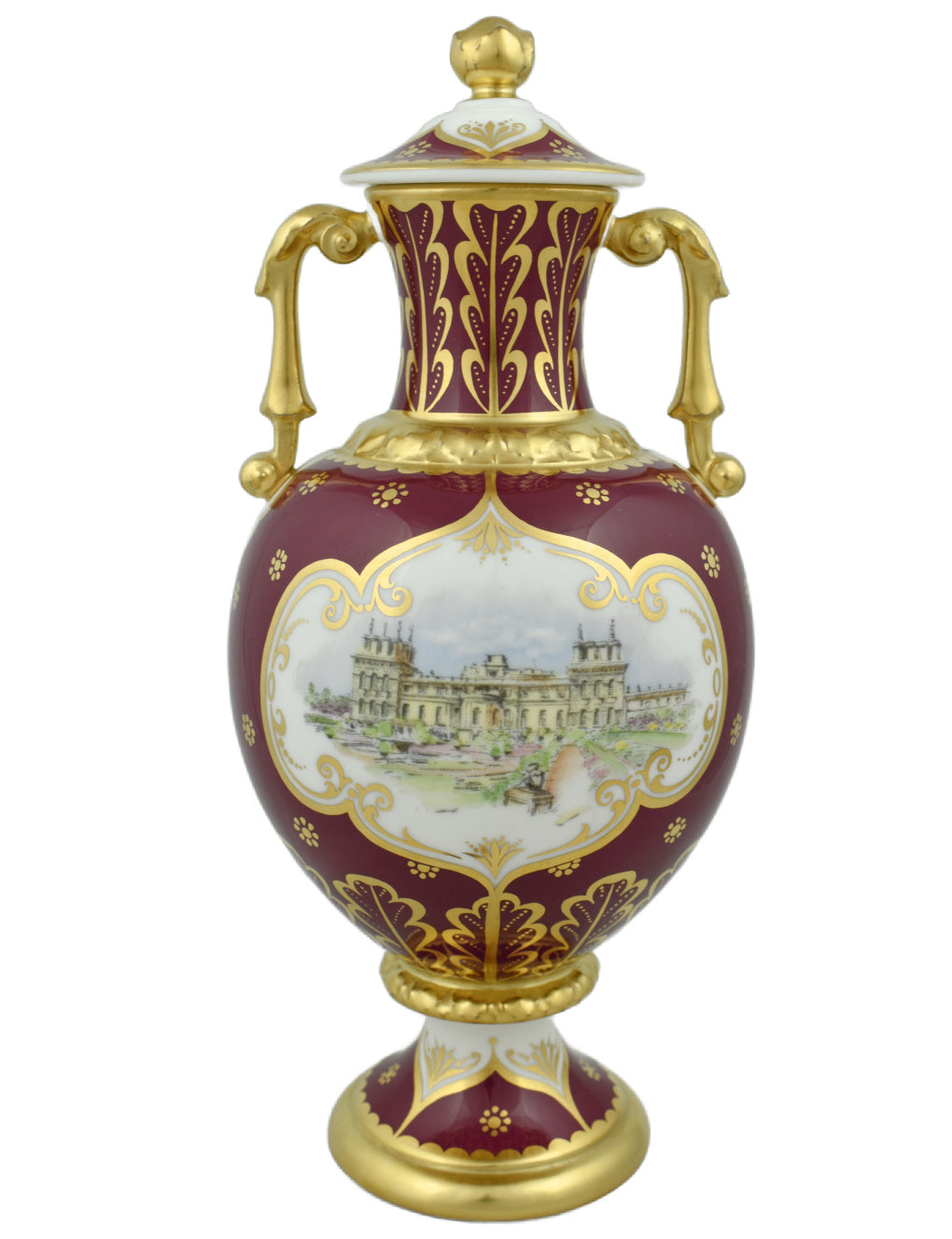 Royal Crown Derby Blenheim Palace Vase-Vases-Goviers