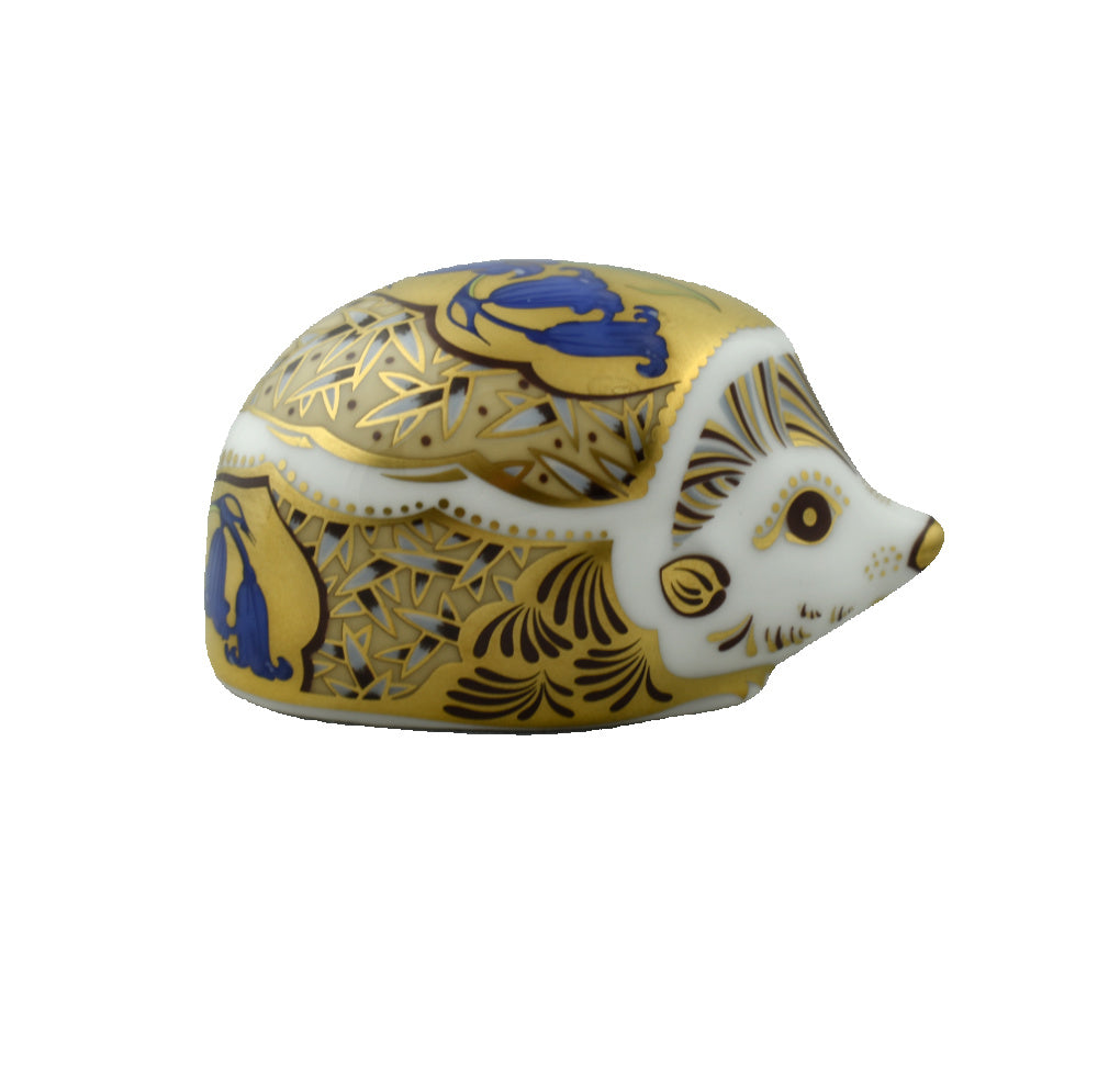 Royal Crown Derby Bluebell Hedgehog PreLoved-Paperweights-Goviers