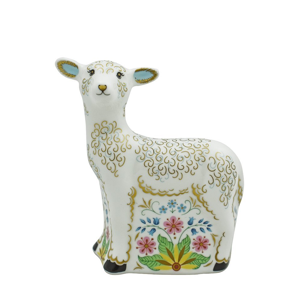 Royal Crown Derby Bo Standing Lamb-Paperweights-Goviers