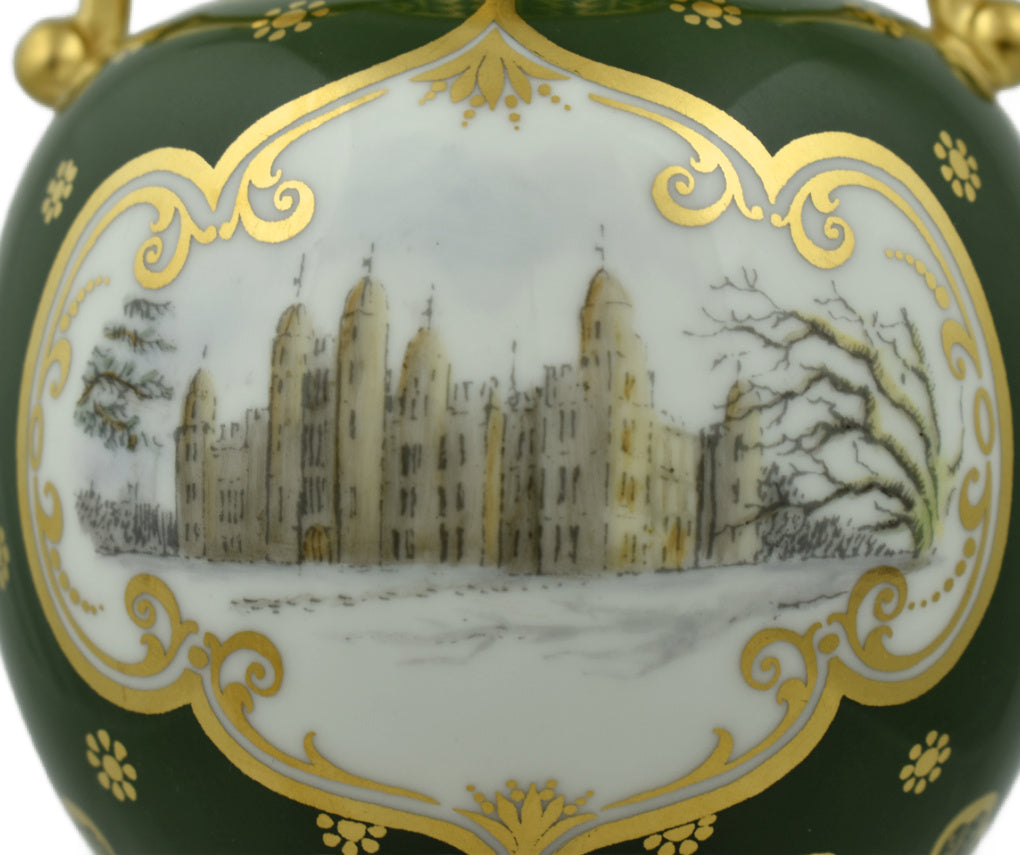 Royal Crown Derby Burghley House Vase-Vases-Goviers
