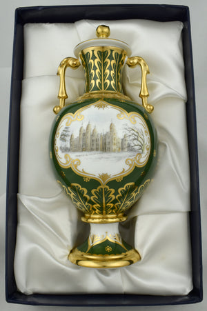 Royal Crown Derby Burghley House Vase-Vases-Goviers