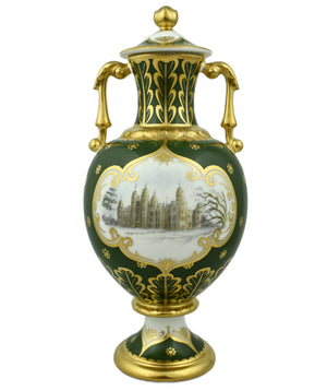 Royal Crown Derby Burghley House Vase-Vases-Goviers