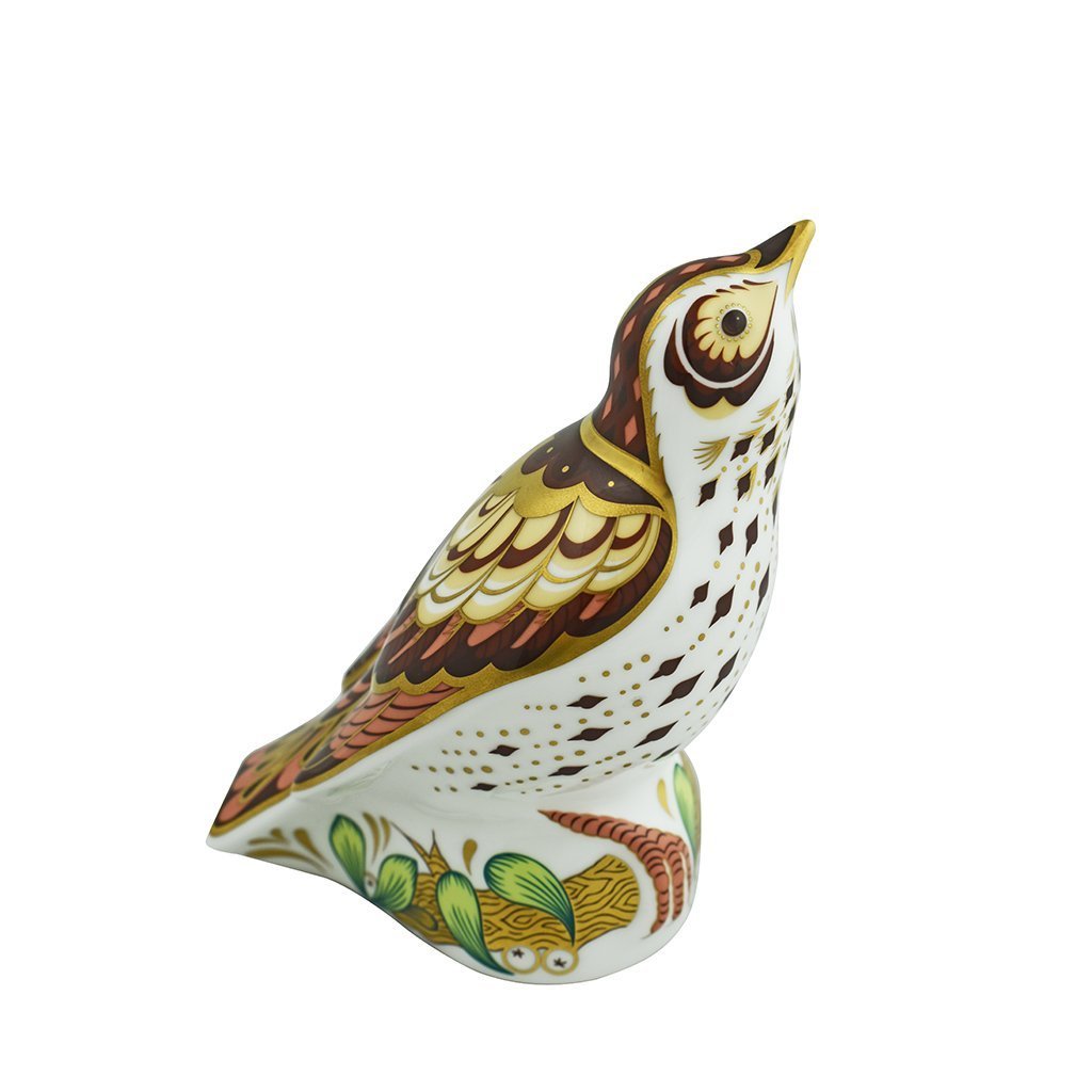 Royal Crown Derby Christmas Mistle Thrush PreLoved-Paperweights-Goviers