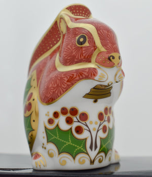 Royal Crown Derby Christmas Squirrel-Paperweights-Goviers