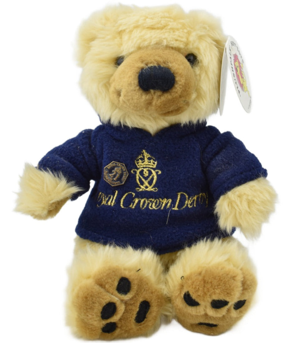 Royal Crown Derby Cuddly Blue Jumper Teddy-Collectable Teddy Bears-Goviers