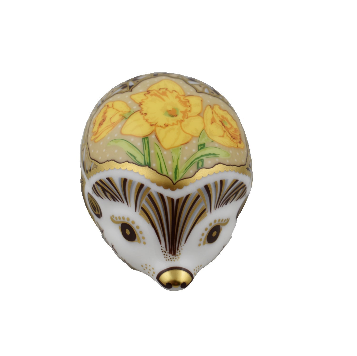 Royal Crown Derby Daffodil Hedgehog PreLoved-Paperweights-Goviers